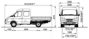 Параметры грузового автомобиля ГАЗ 33023 Фермер